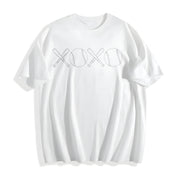 Baseball XOXO Baseball Fan Cotton T-Shirt in White