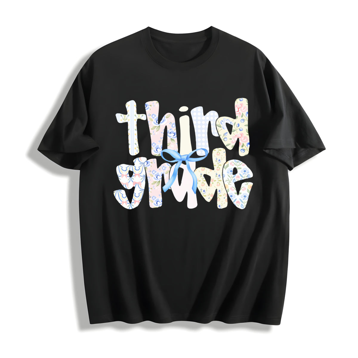 Third Grade Teacher Cotton T-Shirt in Black