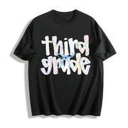 Third Grade Teacher Cotton T-Shirt in Black