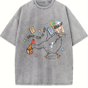 Silly Goose Special Education Teacher Vintage Washed T-Shirt in Gray