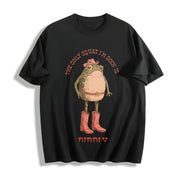The Only Squat I'm Doin' Is Diddly Cotton T-Shirt in Black