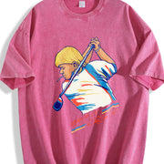 John Daly Golf of America 4th of July Vintage Washed T-Shirt in Red