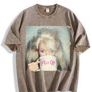 Creepy Doll Coffee Vintage Washed T-Shirt in Brown