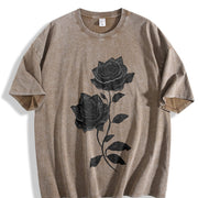 1pcs 2026 Vintage Washed T-Shirt in Brown