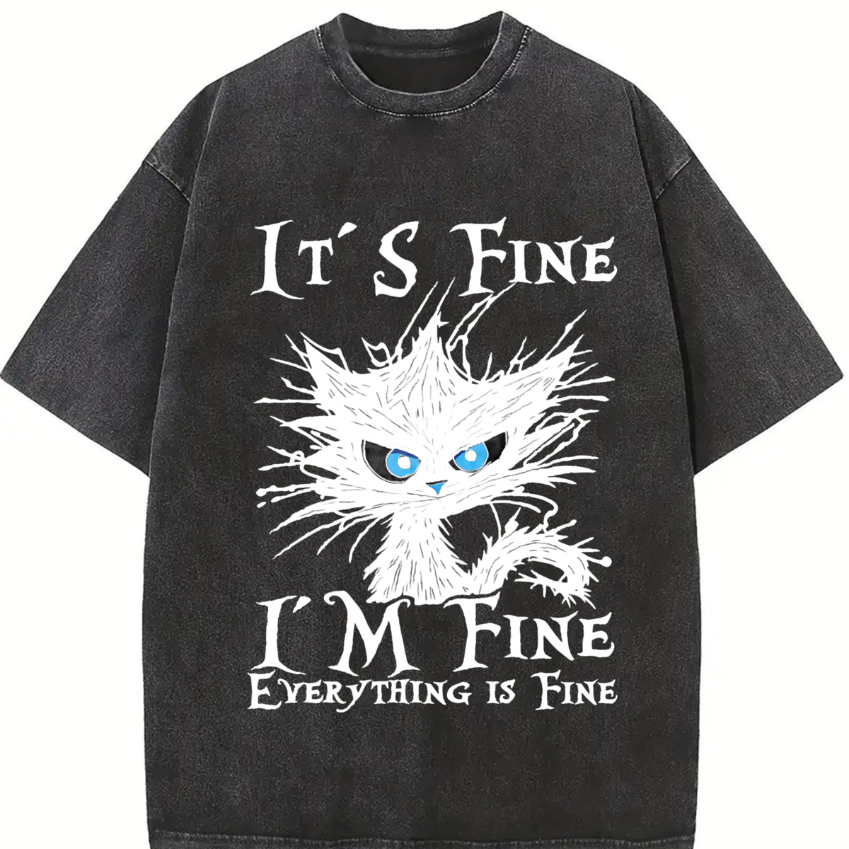 It's Fine Vintage Washed T-Shirt in Black