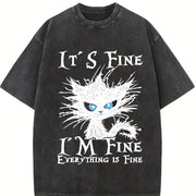 It's Fine Vintage Washed T-Shirt in Black