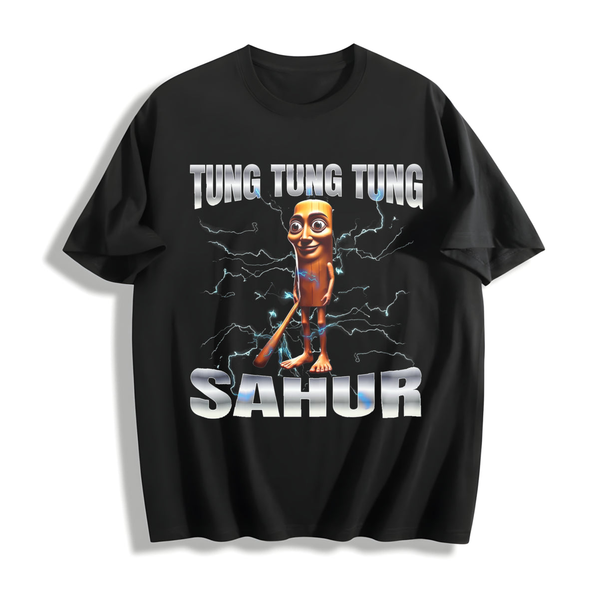 There Is Motion at Your Front Door Cotton T-Shirt in Black