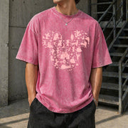 Disney Mickey Mouse Vintage Washed T-Shirt in Red