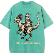 Princess Donut and Mongo vintage washed oversized T-shirt in Blue