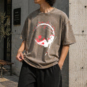 Princess Mononoke Cherry Blossom Vintage Washed T-Shirt in Brown