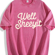 Well Sheeyit Vulgar Crude Humor vintage washed oversized T-shirt in Red