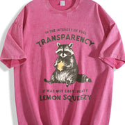 In the Interest of Full Transparency It Was Not Easy Peasy Vintage Washed T-Shirt in Red