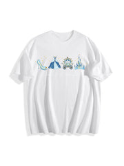 Meet Me at Midnight Cotton T-Shirt in White