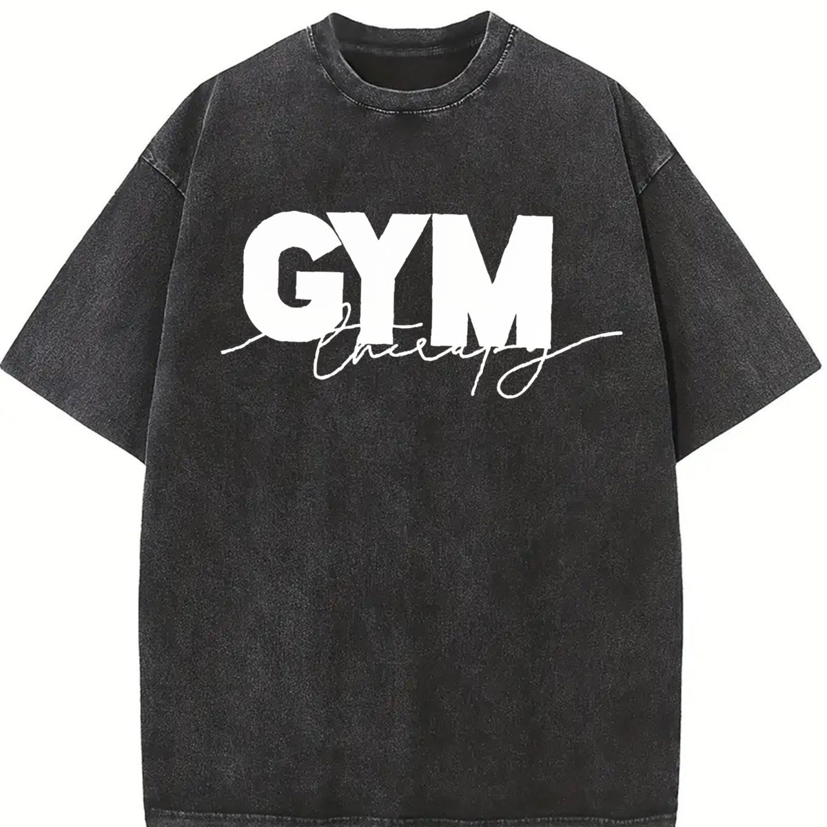 For Formal Urban Distressed Enthusiasts Vintage Washed T-Shirt in Black