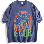 MOM'S Club MOM'S Day vintage washed oversized T-shirt in Blue