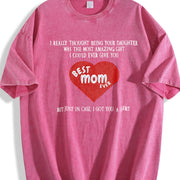 Mother's Day from Daughter Vintage Washed T-Shirt in Red