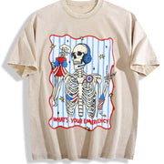 Dispatcher 4th of July Vintage Washed T-Shirt in Beige