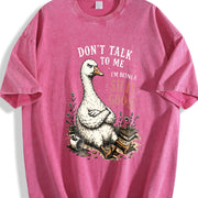 Silly Goose: Grumpy Goose Vintage Washed T-Shirt in Red