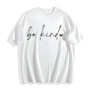 Be Kind Quotes Inspirational Meaningful Quotes Cute Cotton T-Shirt in White