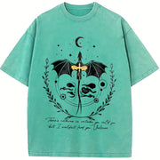 Basgiath War College Vintage Washed T-Shirt in Blue