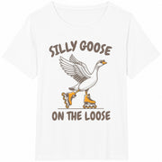 Silly Goose on the Loose Cowgirl Cotton T-Shirt in White