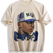 Penny Custom Basketball vintage washed oversized T-shirt in Beige