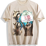 Three Raccoons Diet Dr Pepper vintage washed oversized T-shirt in Beige