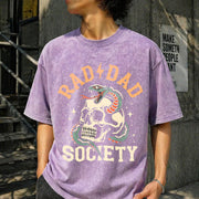 Rad Dad Society Dad Club Vintage Washed T-Shirt in Purple