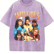 90s Mom Vibes TV Moms Collage vintage washed oversized T-shirt in Purple