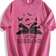 I Have Lived a Thousand Lives Vintage Washed T-Shirt in Red