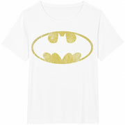 Warner Bros Justice League Stylized Team Symbols Lineup Cotton T-Shirt in White
