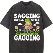 Sagging but Still Gagging Vintage Washed T-Shirt in Black