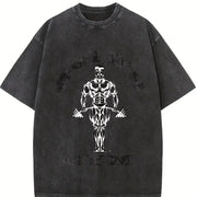 1990s Gym Authentic Retro for 90s & Athleisure Vintage Washed T-Shirt in Black