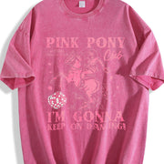 Chappell Roan Pink Pony Club Midwest Princess Tour vintage washed oversized T-shirt in Red