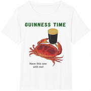 Black Crab Guinness Time Cotton T-Shirt in White