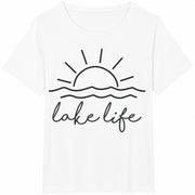 Lake Life Lake Vibes Cotton T-Shirt in White