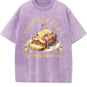 Justice for Lemon Pound Cake Vintage Washed T-Shirt in Purple