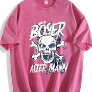 Grunge for Dad for Retro-revival Vintage Washed T-Shirt in Red