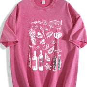 Italian Girl Retro Italy Vintage Washed T-Shirt in Red