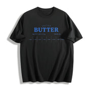 Salted Butter Retro Cotton T-Shirt in Black
