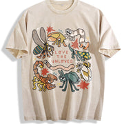 Love the Unloved Insects vintage washed oversized T-shirt in Beige