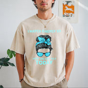 I Match Energy So How We Gon' Act Today I Match Energy Vintage Washed T-Shirt in Beige