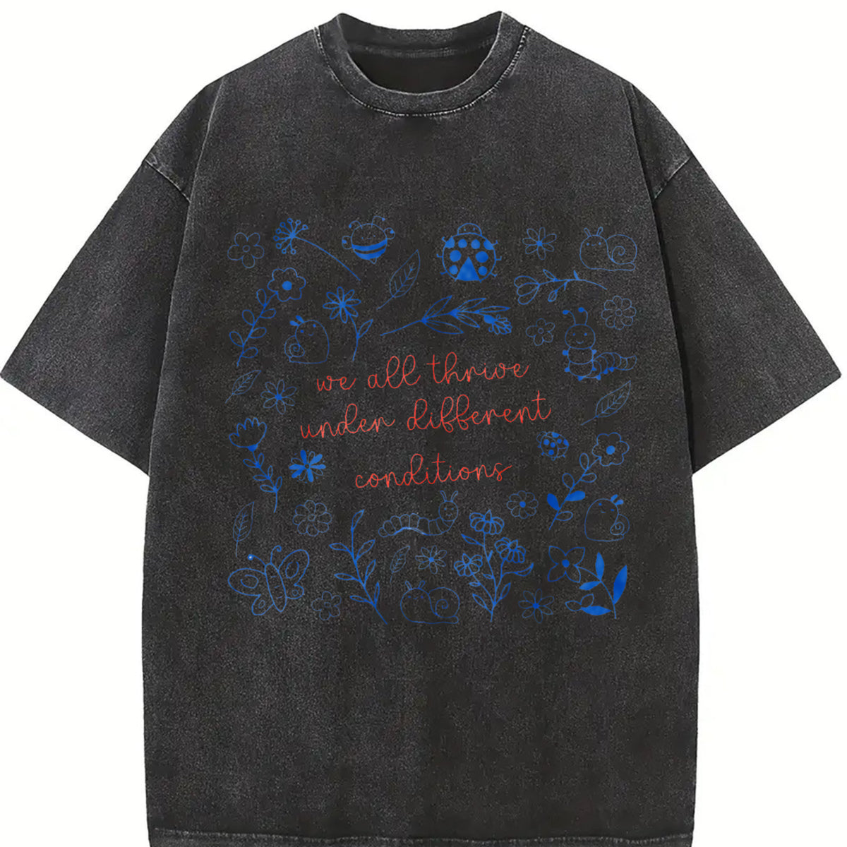 ® Special Education Teacher Vintage Washed T-Shirt in Black