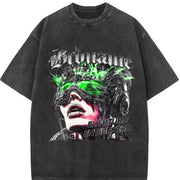 Cyberpunk Futuristic Character El Futuro En Nuestro Vintage Washed T-Shirt in Black
