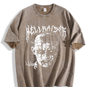 Hellraiser Horror Tank Vintage Washed T-Shirt in Brown