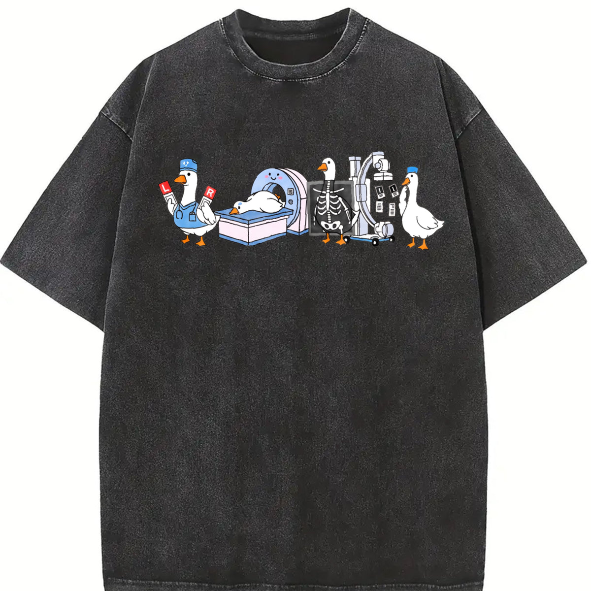 Radiologic Technologist Goose Vintage Washed T-Shirt in Black