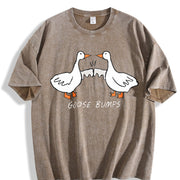 Goose Bumps Silly Goose Vintage Washed T-Shirt in Brown