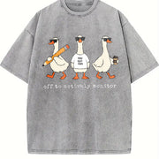 Off to Actively Monitor Goose Vintage Washed T-Shirt in Gray