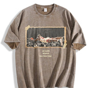 Dennis Give Everything 1996 Chicago Worm vintage washed oversized T-shirt in Brown