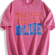 Baseball Whatever You Say Blue Umpire Vintage Washed T-Shirt in Red